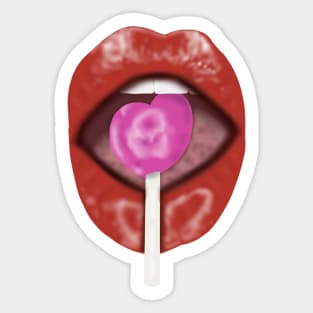 Heart lollipop Sticker